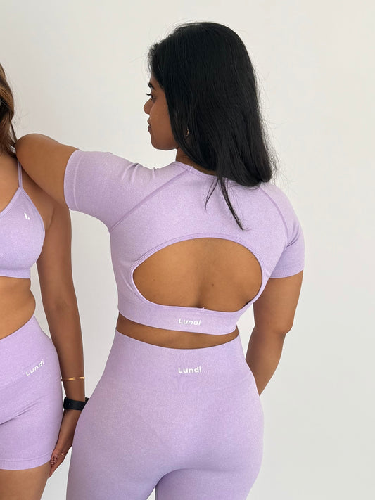 Lilac Backless Top